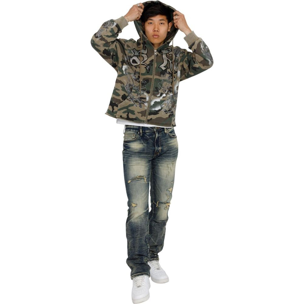 Smoke Rise Trouble In Peace Men's Hoodie Strata Camo fo26f541-stratacamo