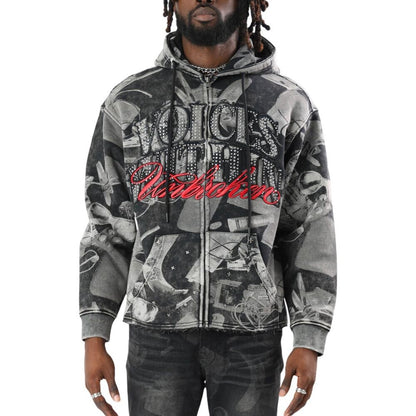 Smoke Rise Voices Within Full Zip Men's Hoodie Black fo26f548-1xz