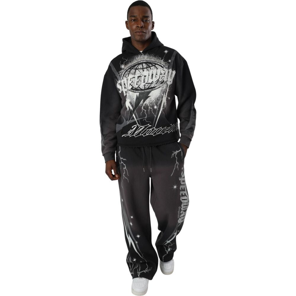 Smoke Rise Speedway Dip Dye Men's Hoodie Black fo26f554-1xz