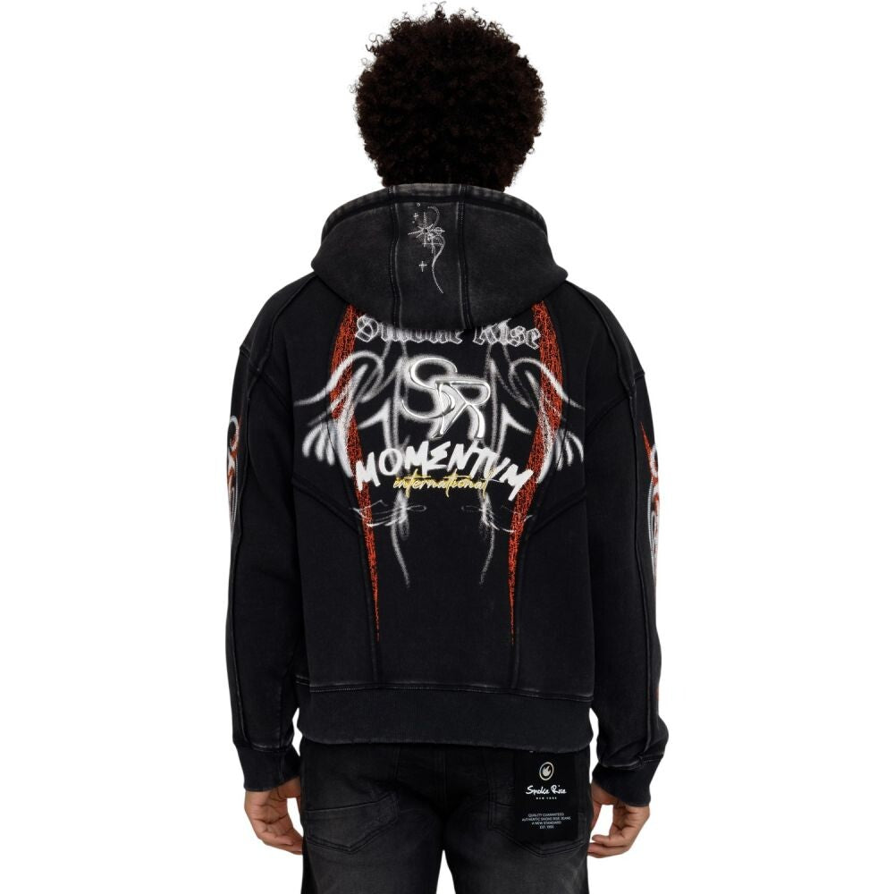 Smoke Rise Airbrush Momentum Men's Hoodie Black fo26f559-black