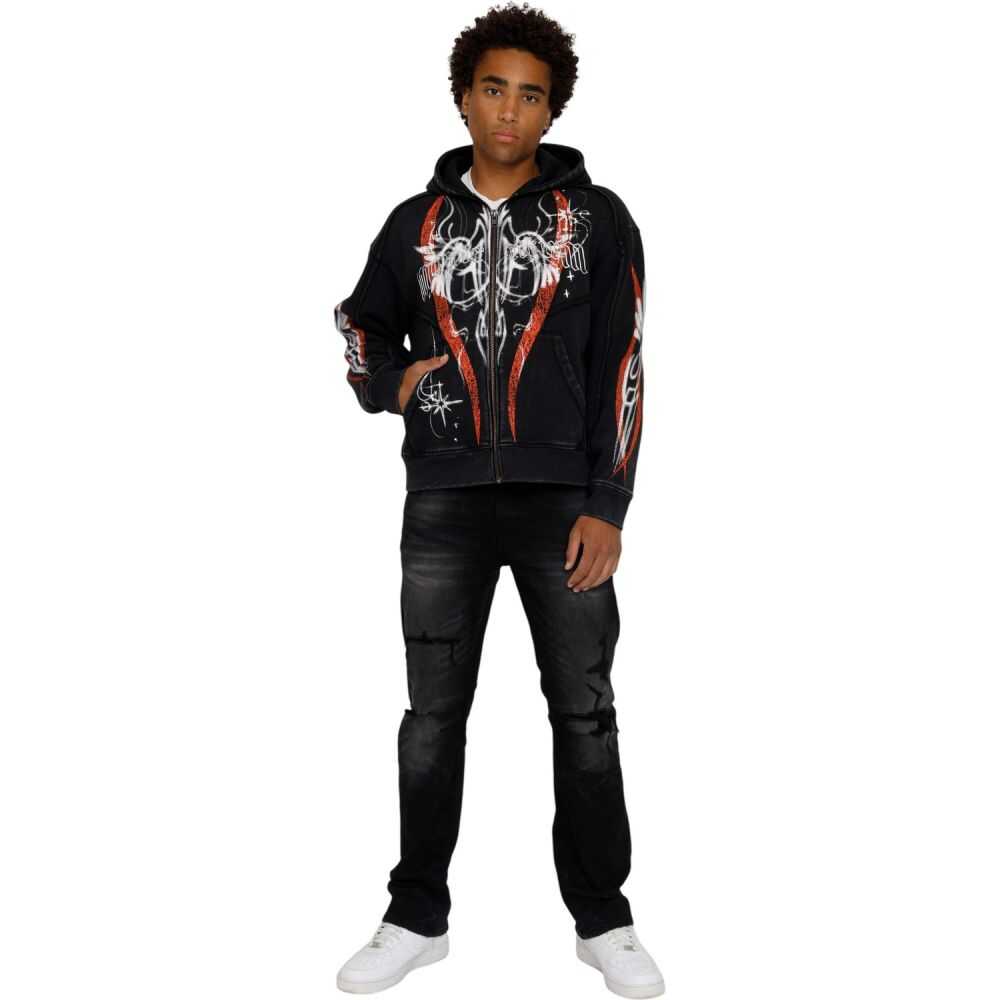 Smoke Rise Airbrush Momentum Men's Hoodie Black fo26f559-black