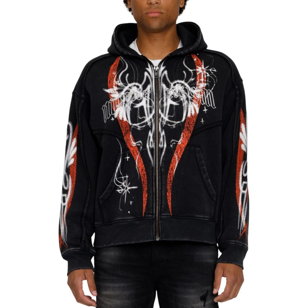 Smoke Rise Airbrush Momentum Men's Hoodie Black fo26f559-black