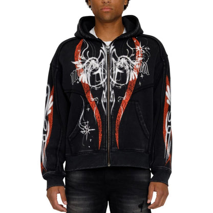Smoke Rise Airbrush Momentum Men's Hoodie Black fo26f559-black