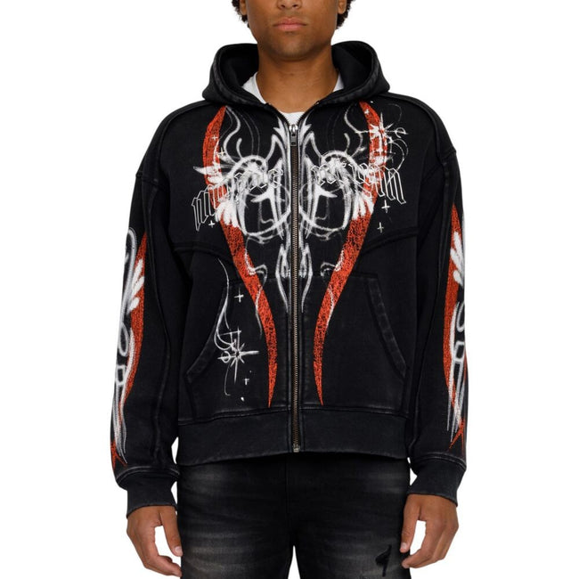 Smoke Rise Airbrush Momentum Men's Hoodie Black fo26f559-black
