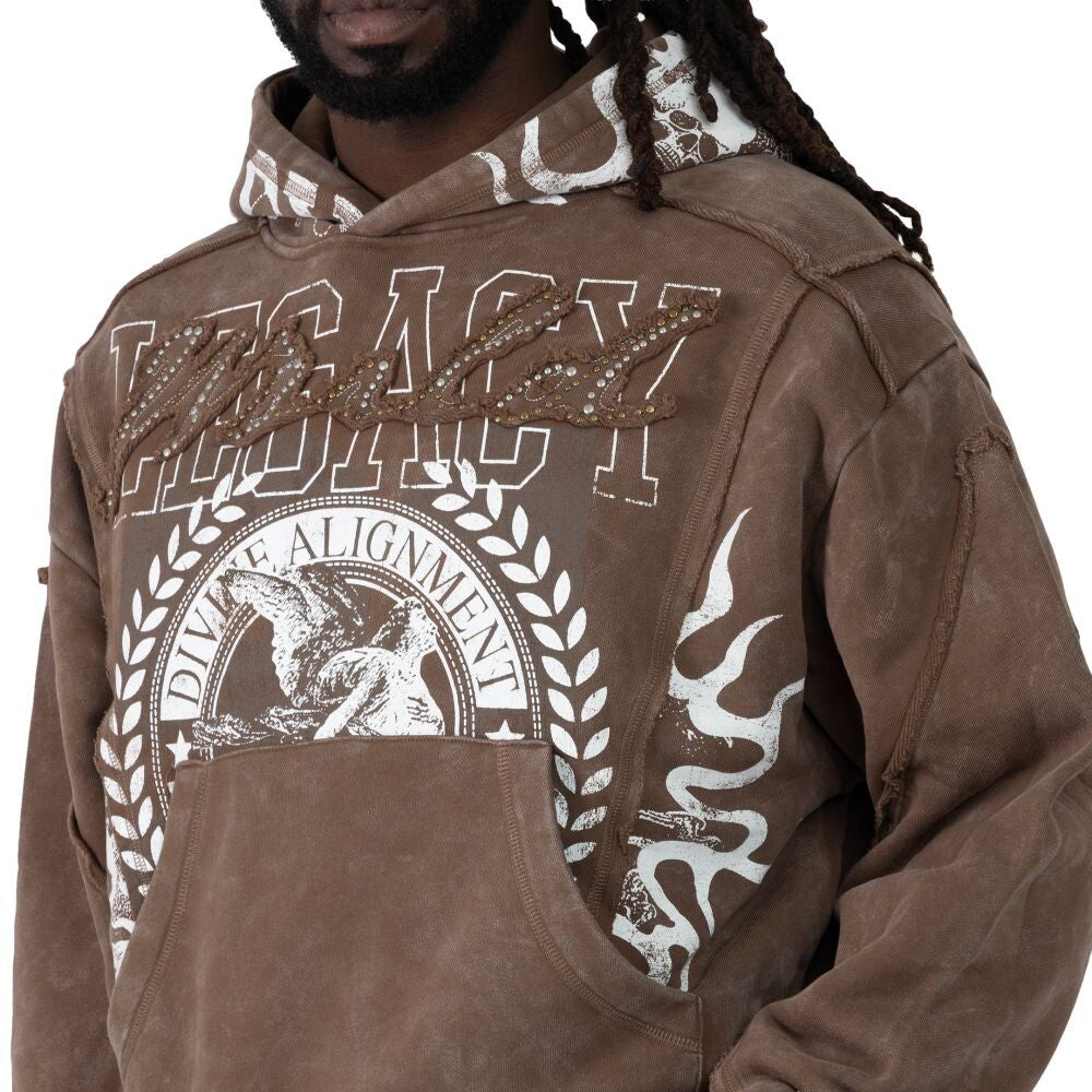 Smoke Rise World Legacy Pullover Men's Hoodie Mustang fo26s441-mustang