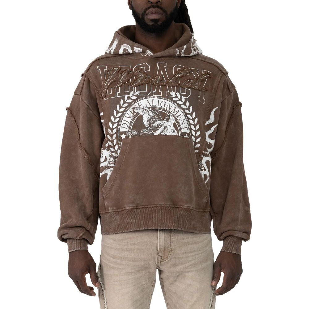 Smoke Rise World Legacy Pullover Men's Hoodie Mustang fo26s441-mustang