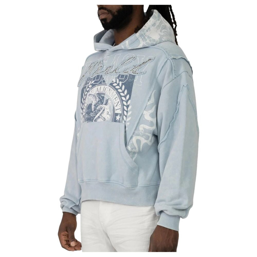 Smoke Rise World Legacy Pullover Men's Hoodie Skyway Blue fo26s441-skyway