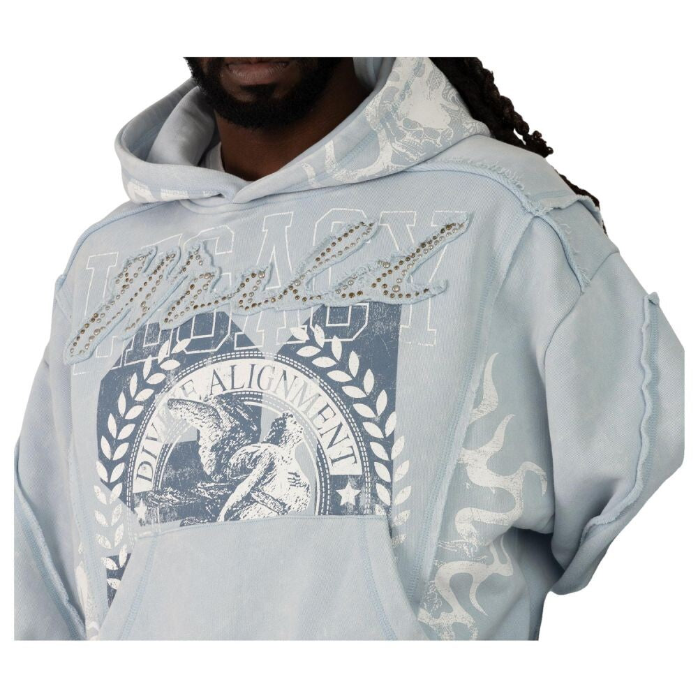 Smoke Rise World Legacy Pullover Men's Hoodie Skyway Blue fo26s441-skyway
