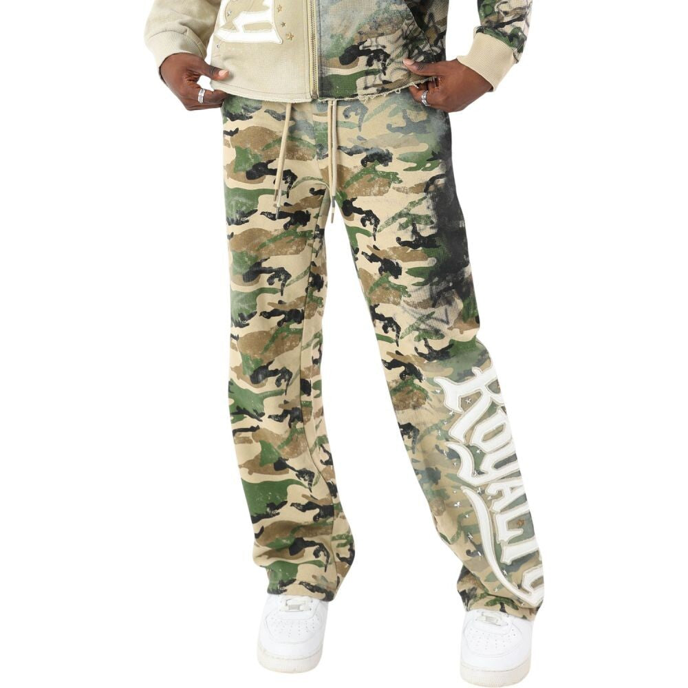 Smoke Rise Royalty Color Block Fleece Men's Pants Wood Camo fp26f532-na5