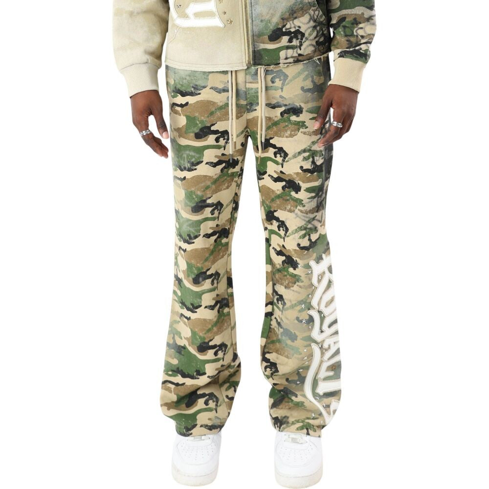 Smoke Rise Royalty Color Block Fleece Men's Pants Wood Camo fp26f532-na5