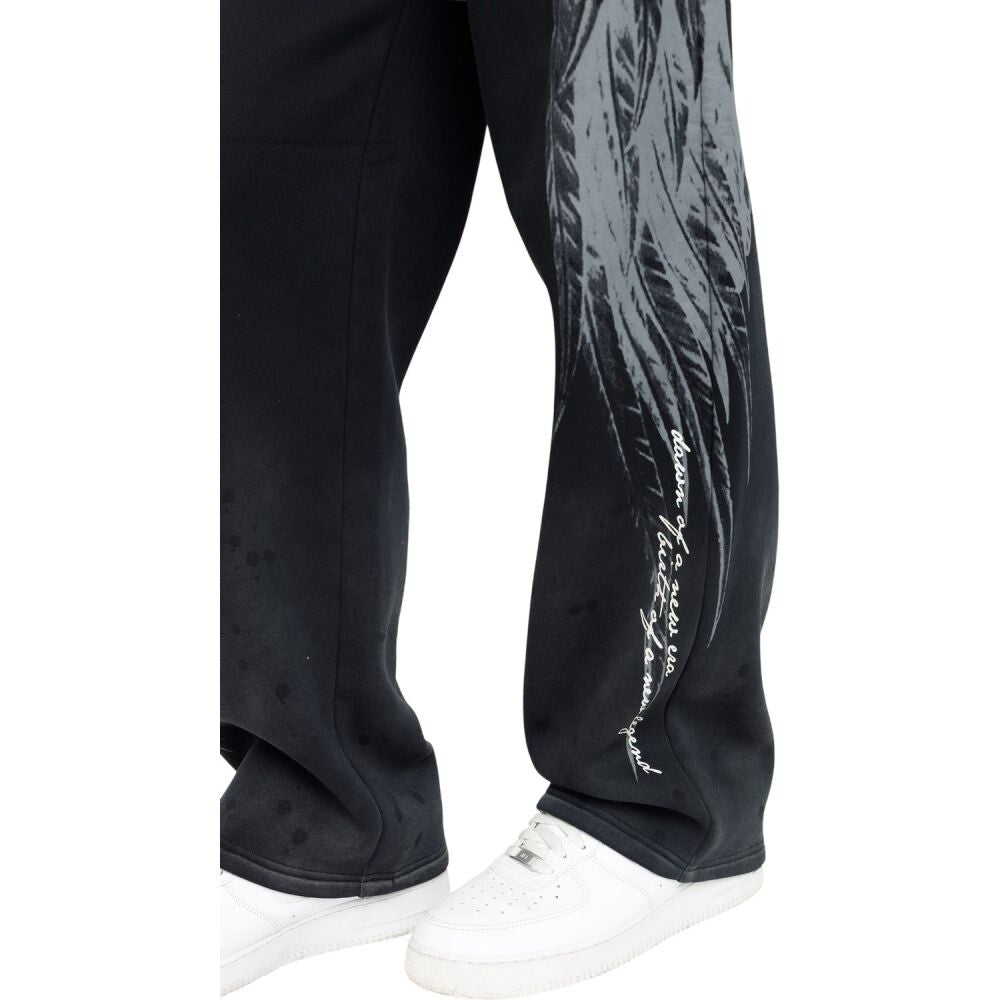 Smoke Rise Sacred Dawn Fleece Men's Sweatpants Black fp26f537-black