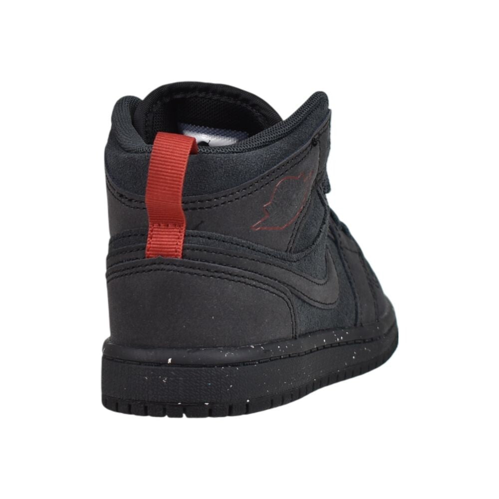 Jordan 1 Mid SE Craft Little Kids' Shoes Dark Smoke Grey/Black fq7754-001