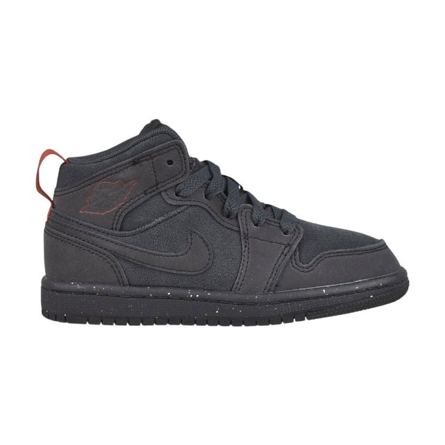 Jordan 1 Mid SE Craft Little Kids' Shoes Dark Smoke Grey/Black fq7754-001