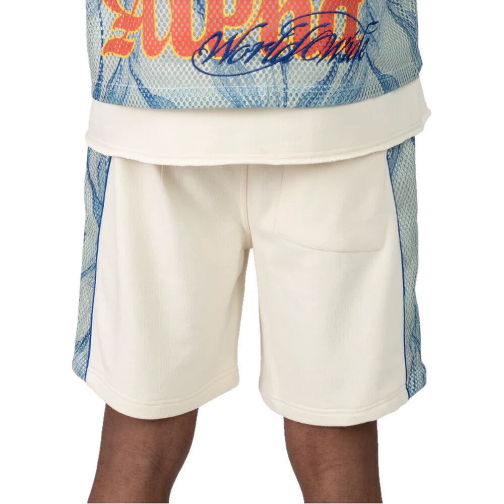 Smoke Rise Limitless 2-Fer Fleece Men's Shorts Ecru fs26s454-ecru