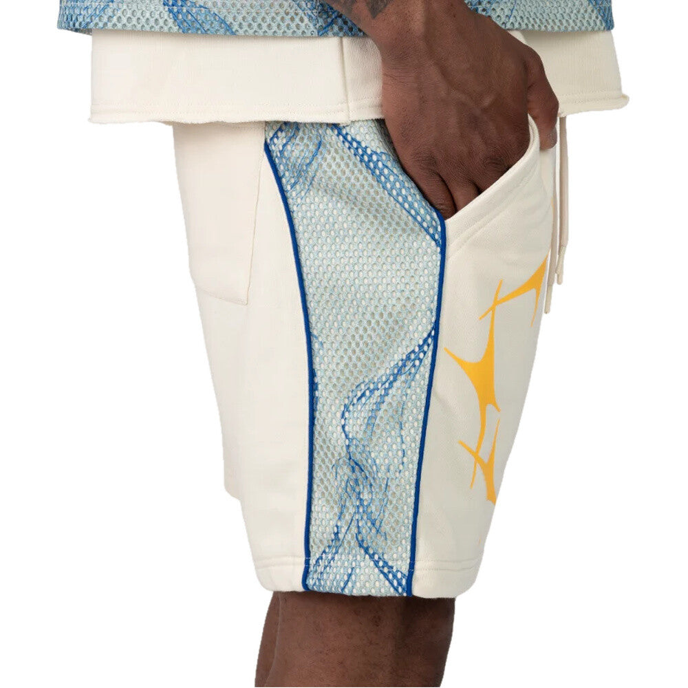 Smoke Rise Limitless 2-Fer Fleece Men's Shorts Ecru fs26s454-ecru