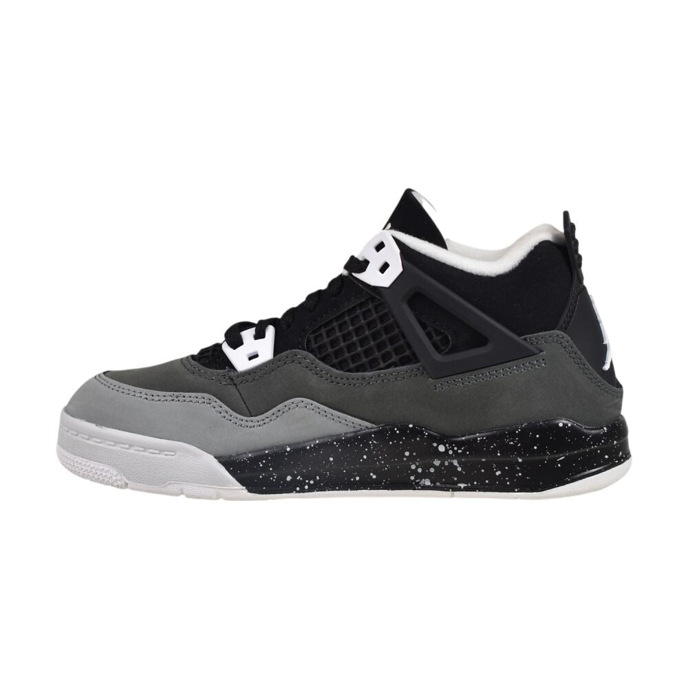 Jordan 4 Retro "Fear" Little Kids' Shoes Black/White-Anthracite fv4537-002