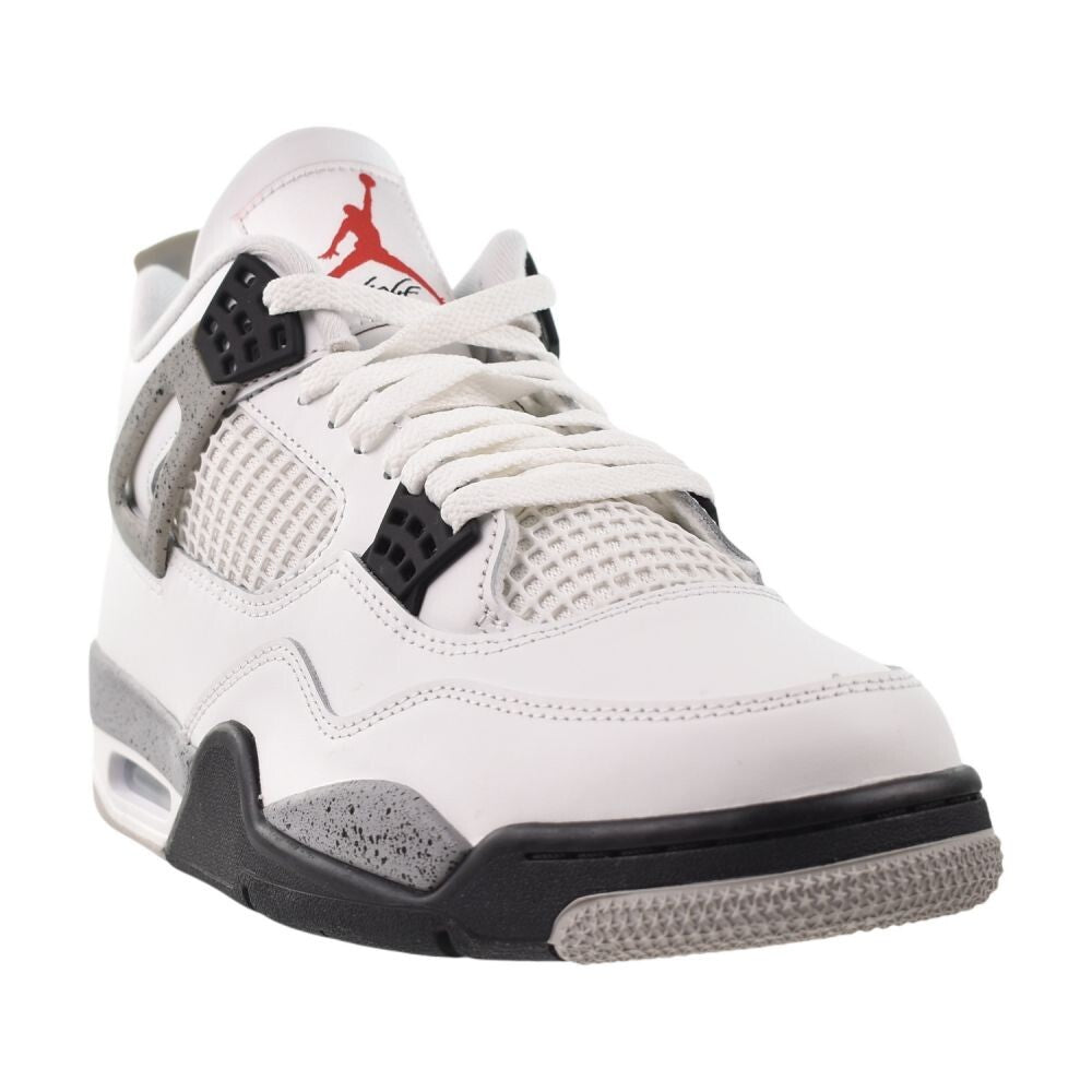 Air Jordan 4 Retro "White Cement" Men's Shoes Summit White/Red fv5029-100
