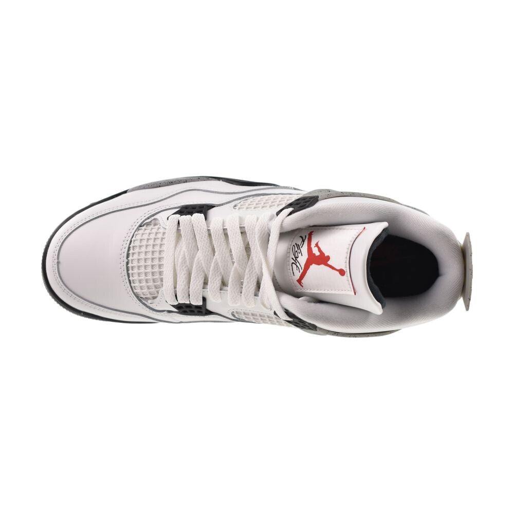 Air Jordan 4 Retro "White Cement" Men's Shoes Summit White/Red fv5029-100