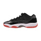 Jordan 11 Retro Low (GS) Big Kids Shoes Black/Varsity Red-White fv5121-006