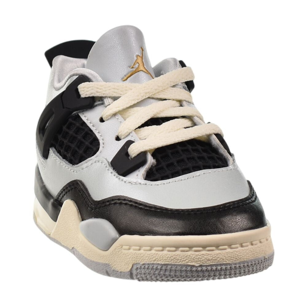 Jordan 4 Retro (TD) Toddlers' Shoes Pure Platinum/Metallic Gold fz8584-070