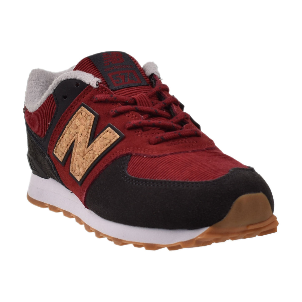 New Balance 574 Big Kid's Shoes Red-Black 
