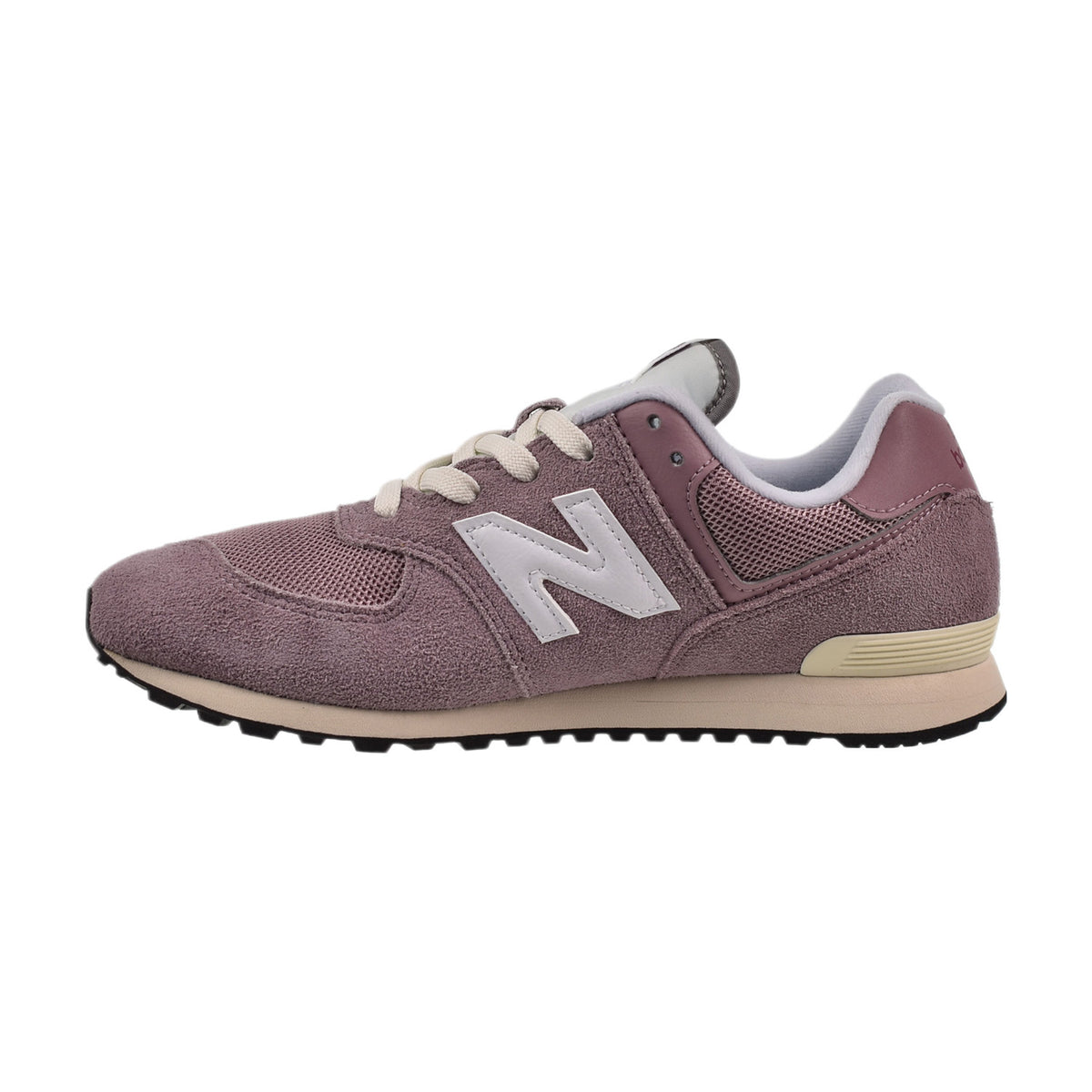 New Balance 574 Big Kid's Shoes Purple-White