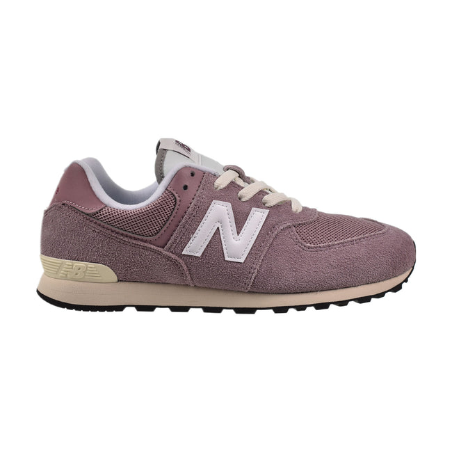 New Balance 574 Big Kid's Shoes Purple-White