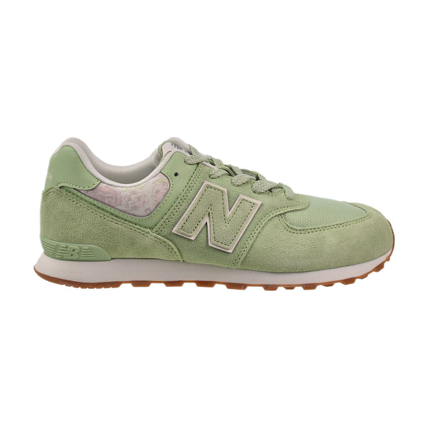 New Balance 574 Big Kid's Shoes Green-White