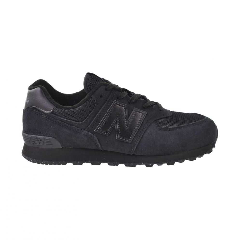 New Balance 574 (Wide) Big Kids' Shoes Black gc574-eve-W