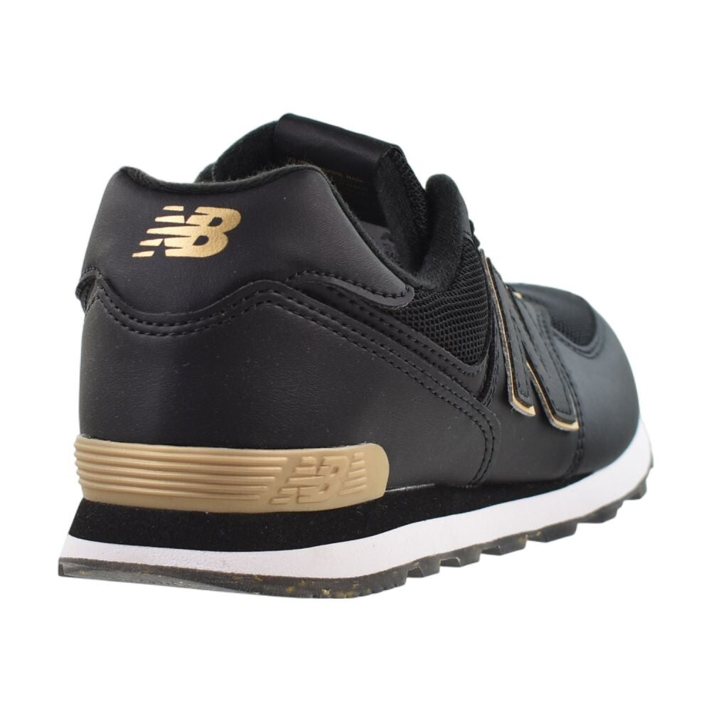 New Balance 574 Big Kids' Shoes Black/Beige/Gold Glitter gc574-gl