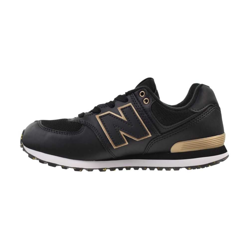 New Balance 574 Big Kids' Shoes Black/Beige/Gold Glitter gc574-gl