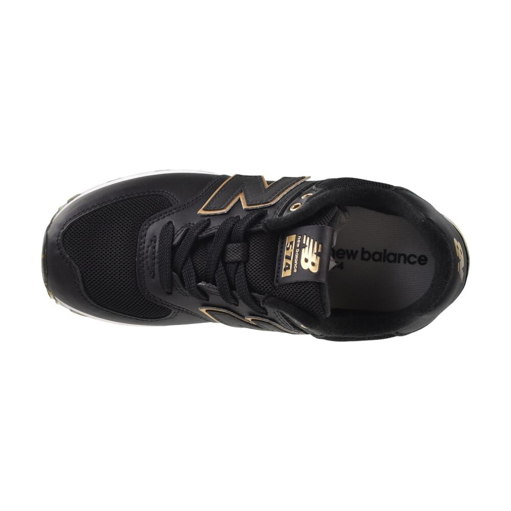 New Balance 574 Big Kids' Shoes Black/Beige/Gold Glitter gc574-gl