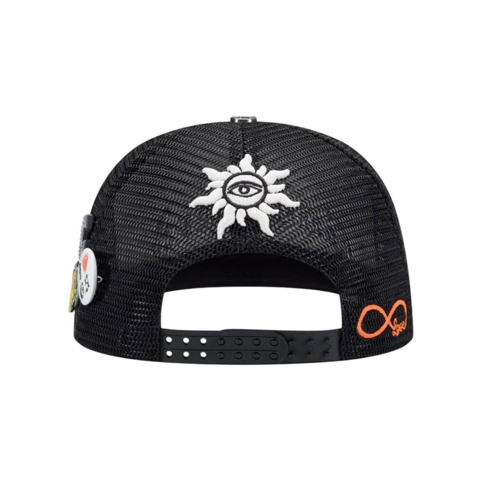 Godspeed Forever Trucker Men's Snapback Hat Black/Blue/Orange gdspd13-bo