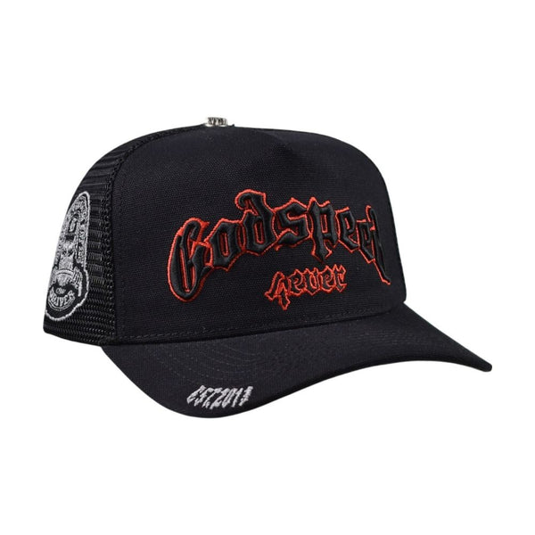 Godspeed Forever Trucker Men's Snapback Hat Black/Red  gdspd13-br