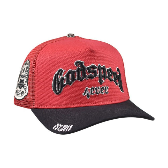 Godspeed Forever Trucker Men's Snapback Hat Red/Black gdspd13-rb