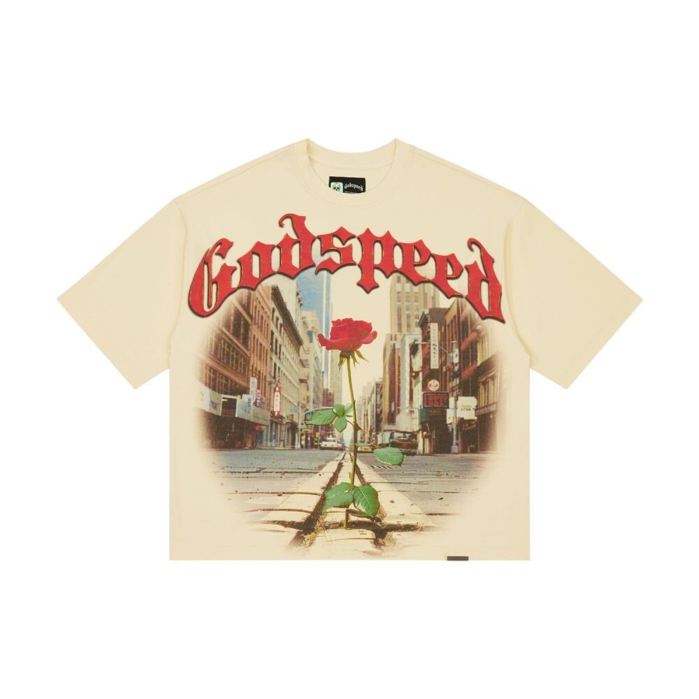 Godspeed Concrete Rose Men's T-Shirt Bone gdspd24-bn