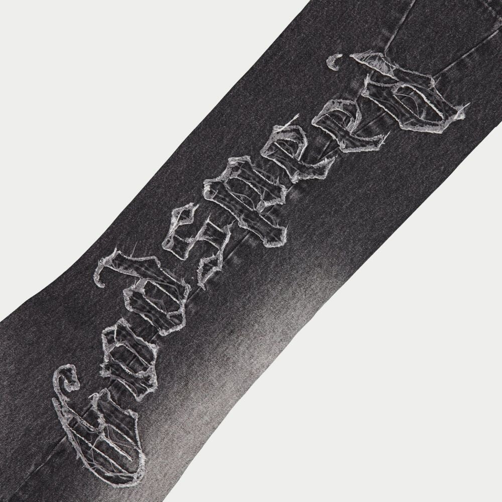 Godspeed OG Logo Flared Denim Stitched Men's Jeans Grey Wash gdspd26-gw
