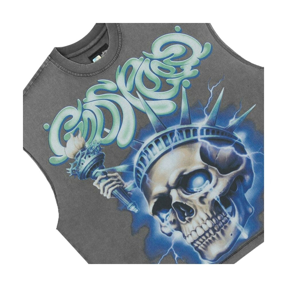 Godspeed Liberty Tears Sleeveless Men's T-Shirt Grey Wash gdspd38-gw