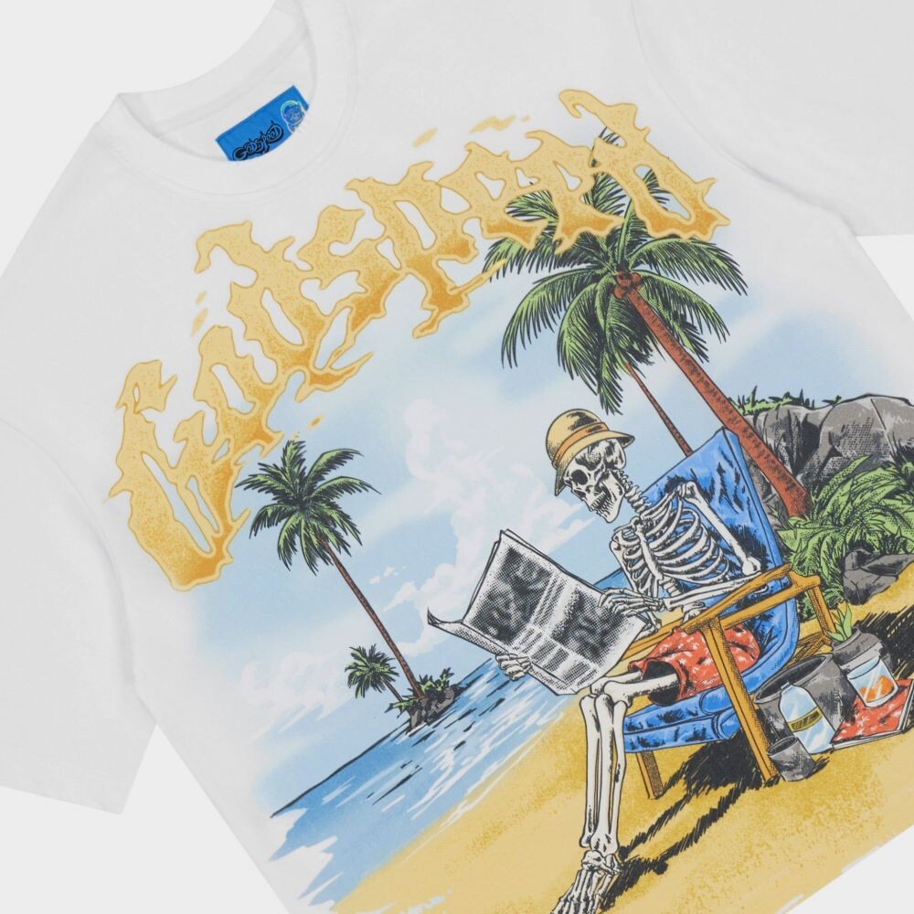 Godspeed Skeleton Beach II Men's T-Shirt White  gdspd52-wh
