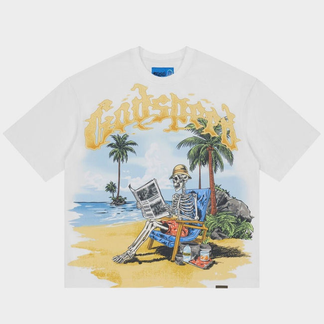 Godspeed Skeleton Beach II Men's T-Shirt White  gdspd52-wh