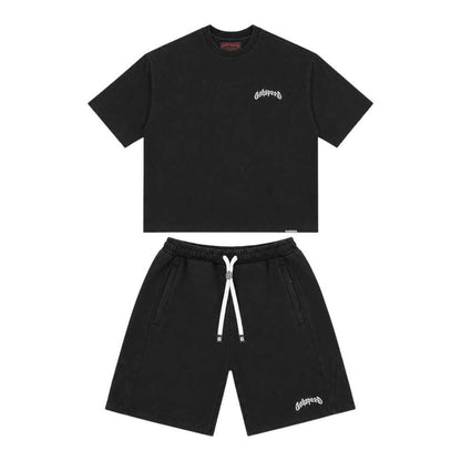 Godspeed Vital Men's T-Shirt and Short Set Black Wash gdspd53-bw