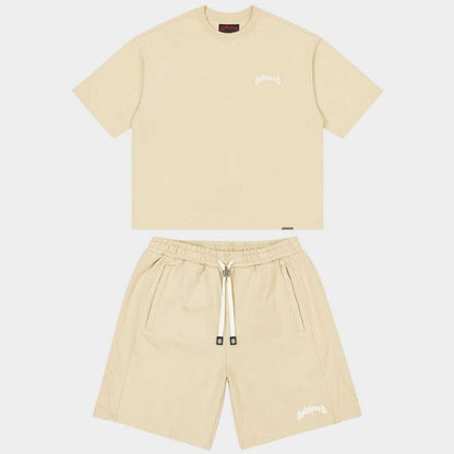 Godspeed Vital Men's T-Shirt and Short Set Oat Milk gdspd53-om