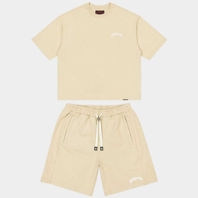 Godspeed Vital Men's T-Shirt and Short Set Oat Milk gdspd53-om