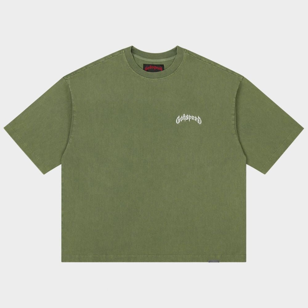 Godspeed Vital Men's T-Shirt and Short Set Olive Washed gdspd53-ow