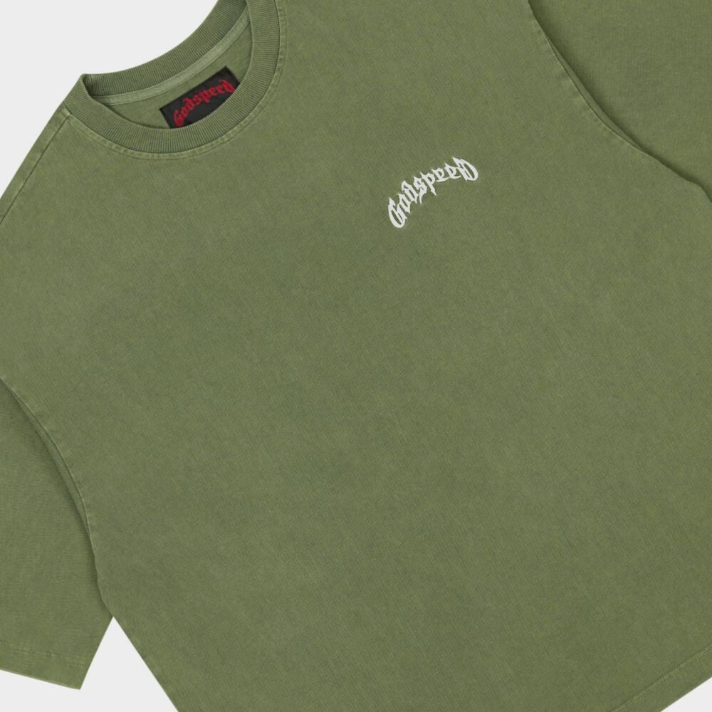 Godspeed Vital Men's T-Shirt and Short Set Olive Washed gdspd53-ow