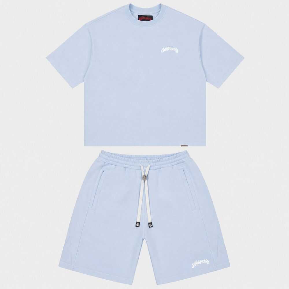 Godspeed Vital Men's T-Shirt and Short Set Sky Blue gdspd53-sb
