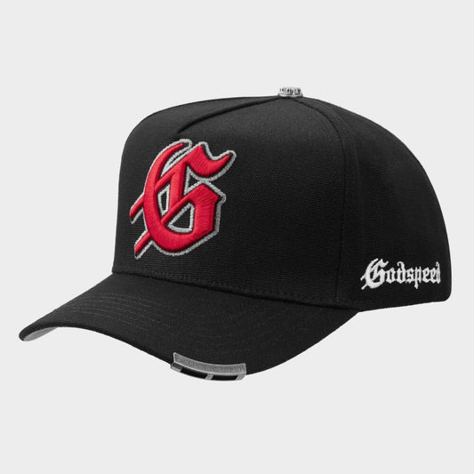 Godspeed Insignia Men's Snapback Hat Black/Red gdspd57-br