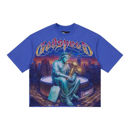 Godspeed Finally Men's T-Shirt Blue gdspd58-bl
