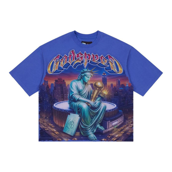 Godspeed Finally Men's T-Shirt Blue gdspd58-bl