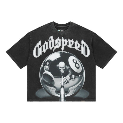 Godspeed 8Ball CP Men's T-Shirt Black Wash gdspd59-bw